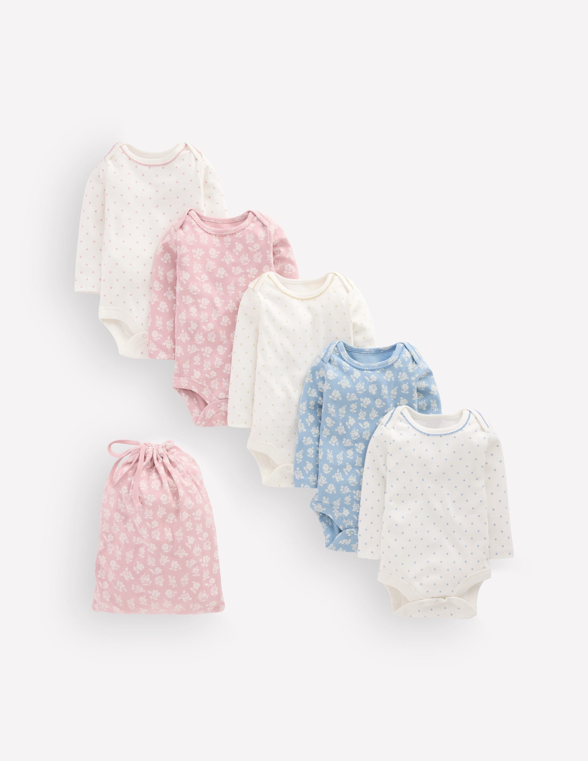 5-pack Cotton Bodies-Multi Floral Spots - Image 1