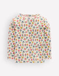 Cotton Pointelle Top-Multi Floral Print