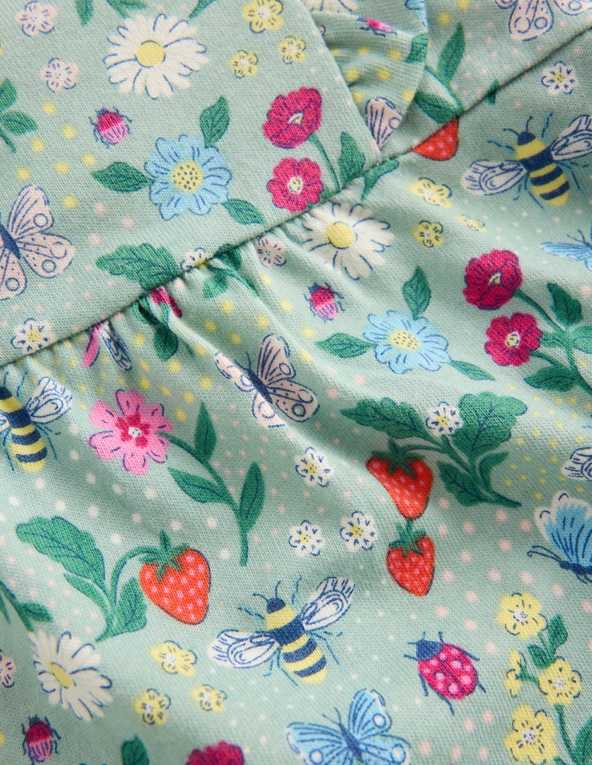 Jersey Tunic Set-Green Bee Garden - Image 3