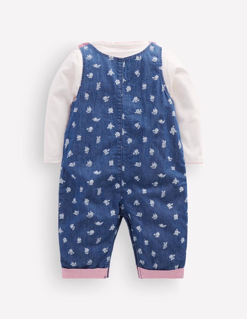 Woven Dungarees Set-Chambray Roses - Image 2