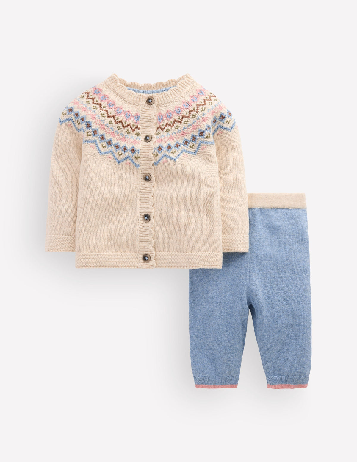 Fair Isle Knitted Play Set-Oatmeal Marl - Image 1