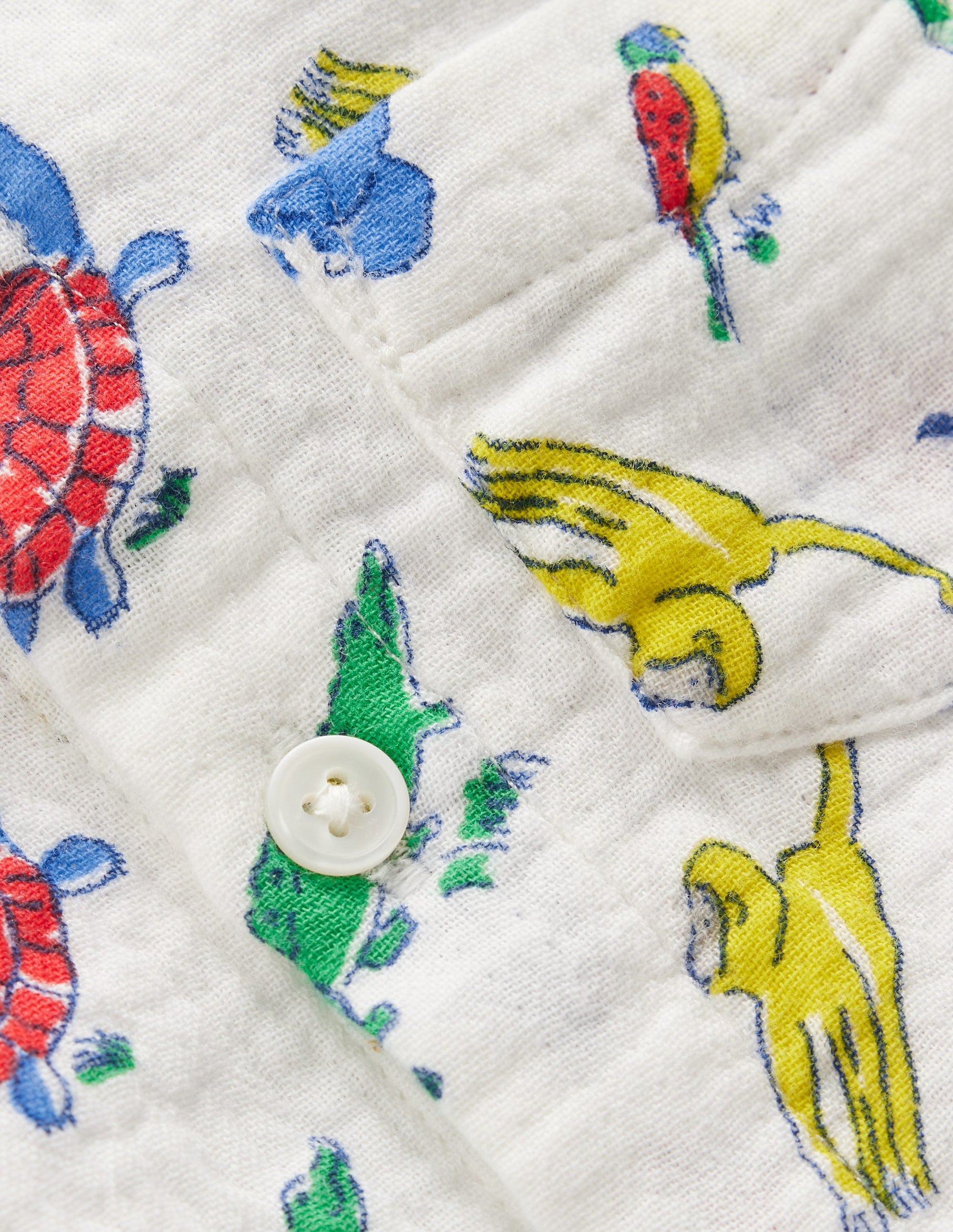 Woven Shirt Play Set-Ivory Multi Jungle Animals-3