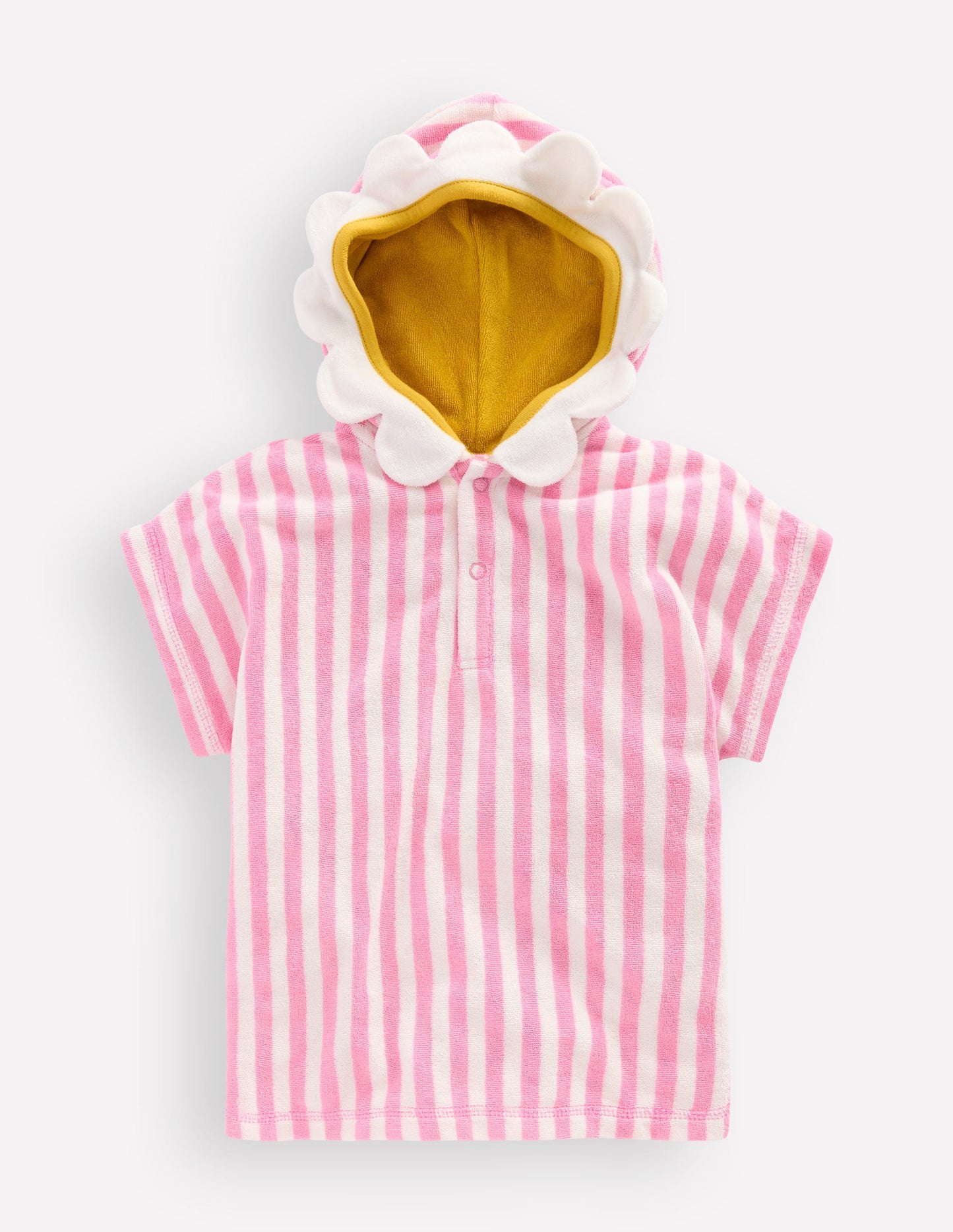 Novelty Towelling Throw-on-Pink Flower