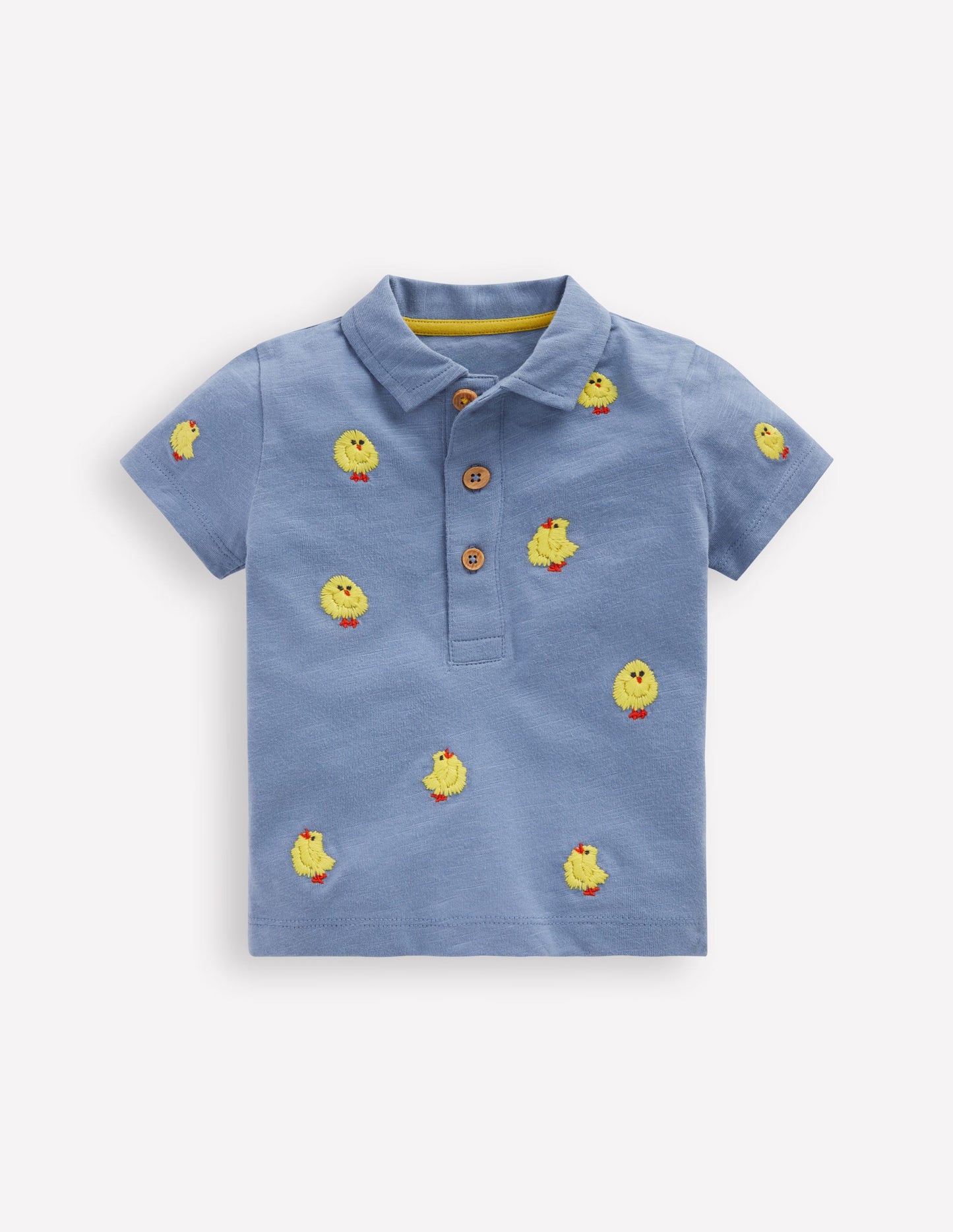 Embroidered Polo-Light Blue Fluffy Chicks