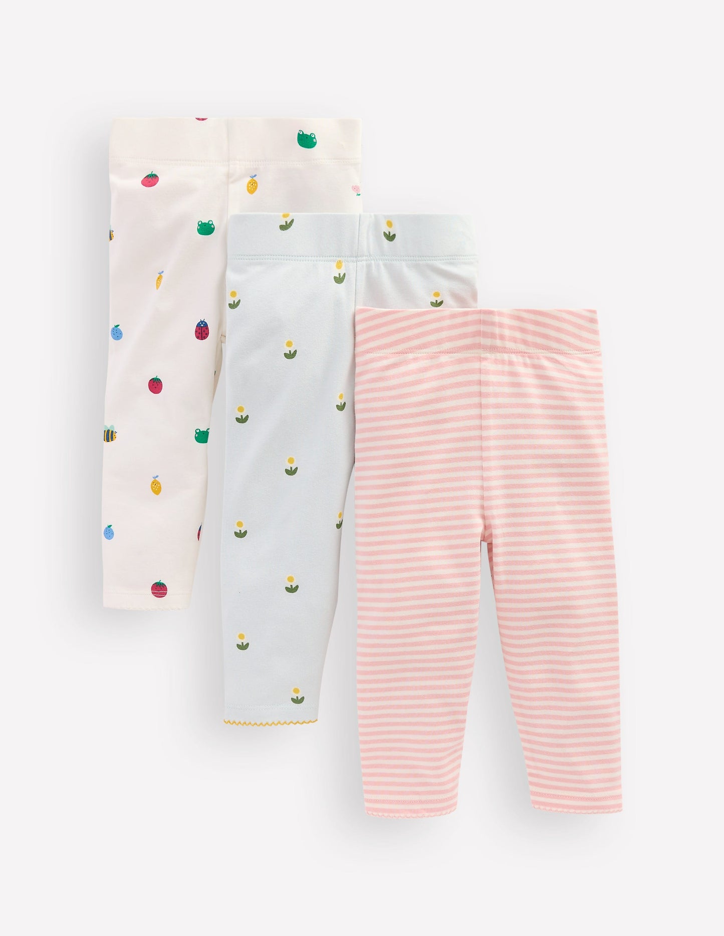 3-pack Cotton Leggings-Multi Daisy