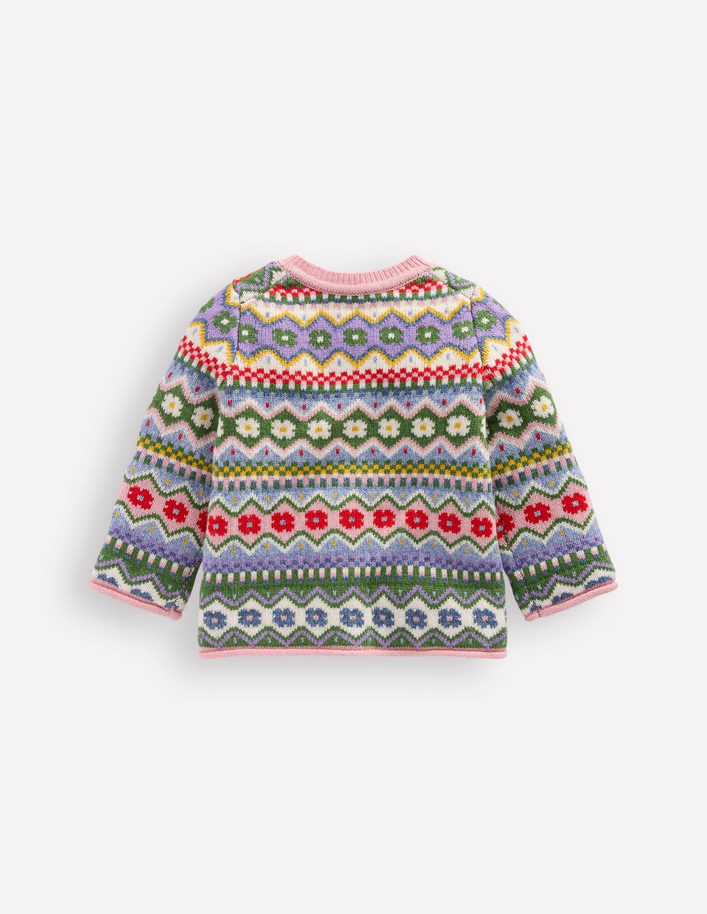 Edie Fair Isle Cardigan-Multi Flower Fair Isle