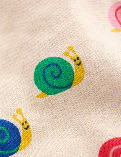 Printed Sweatshirt-Oatmeal Snail-3