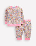 Appliqué Sweatshirt Set-Multi Vintage Floral Ditsy