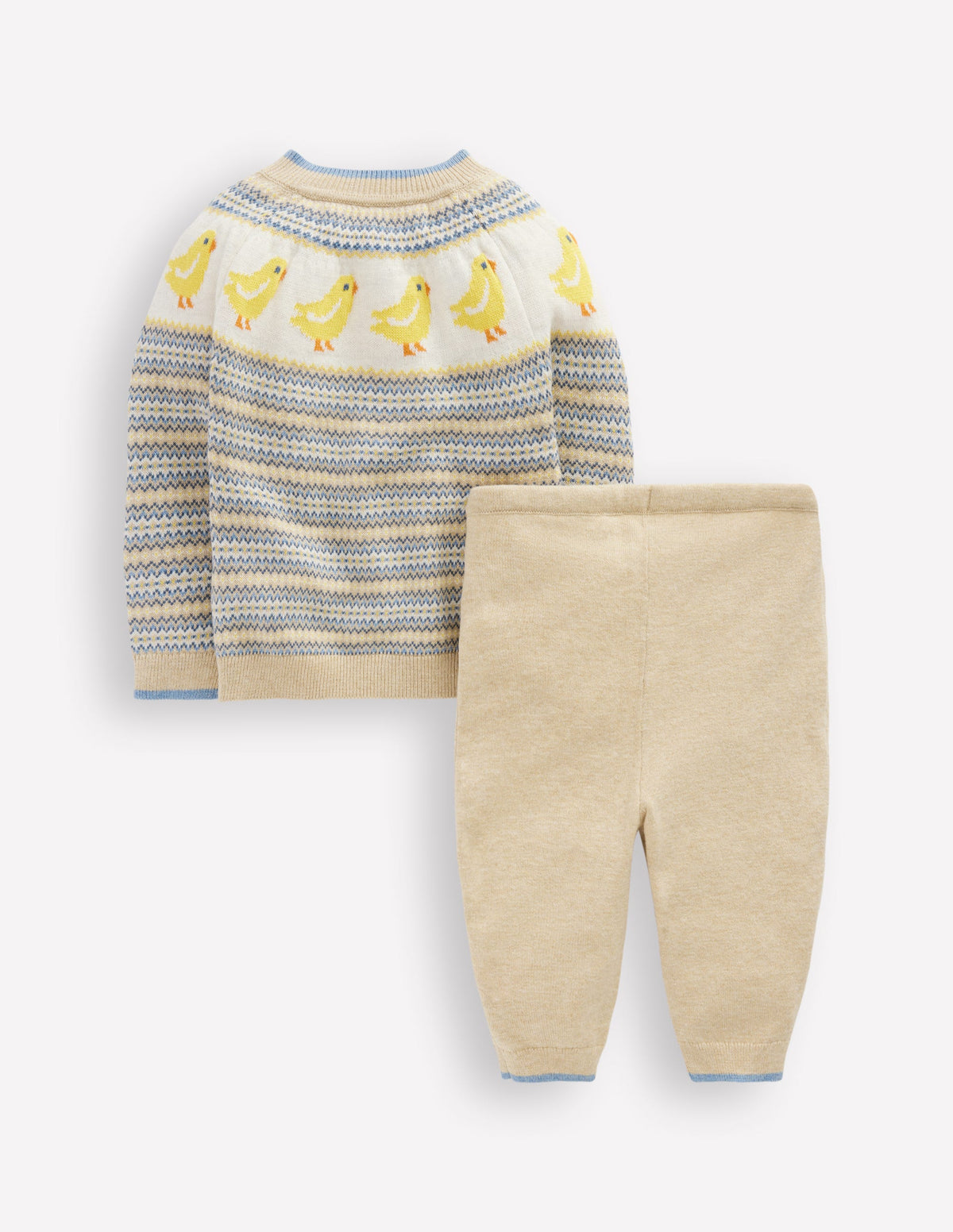 Fair Isle Knitted Play Set-Oatmeal Marl Chicks - Image 2
