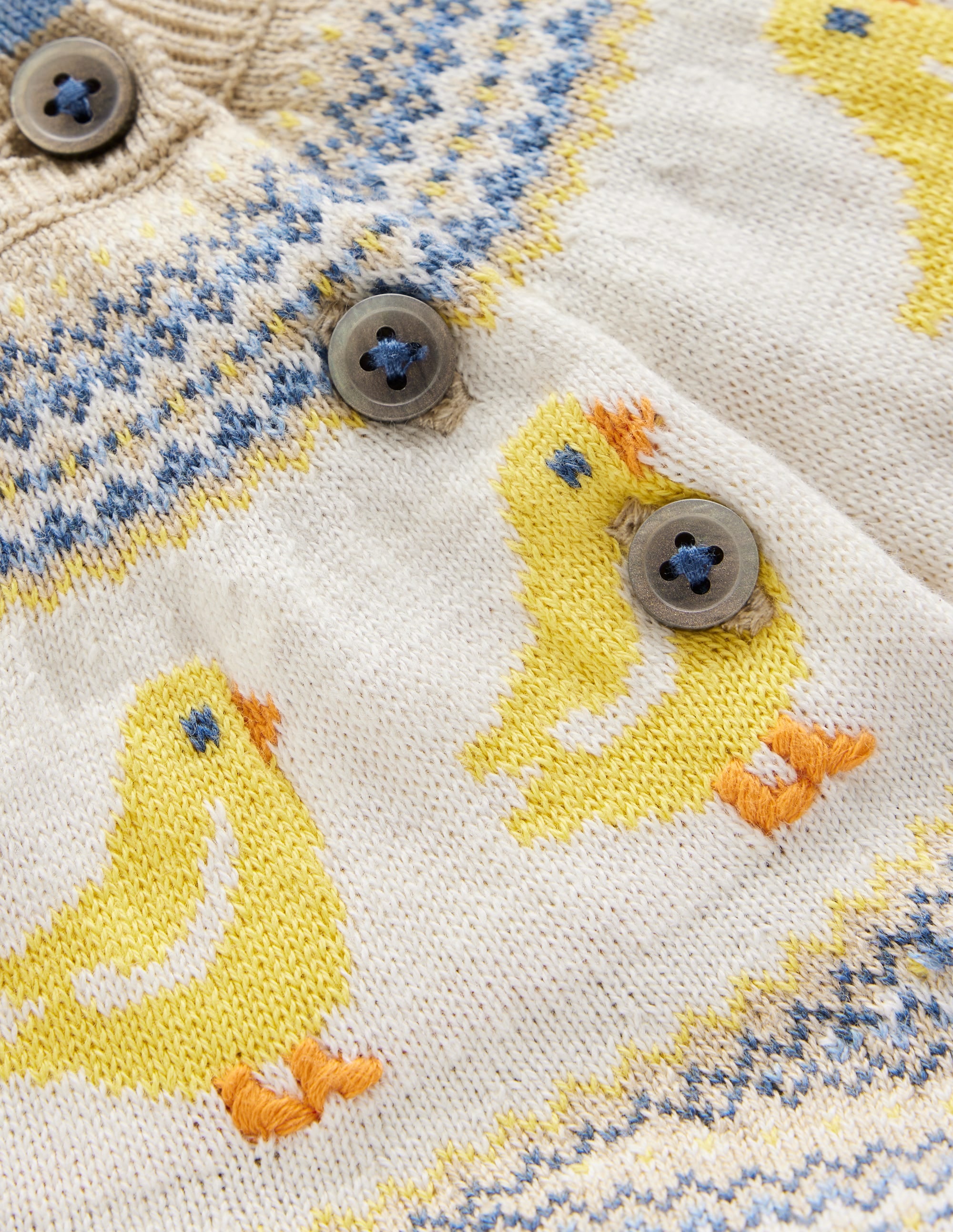 Fair Isle Knitted Play Set-Oatmeal Marl Chicks - Image 3