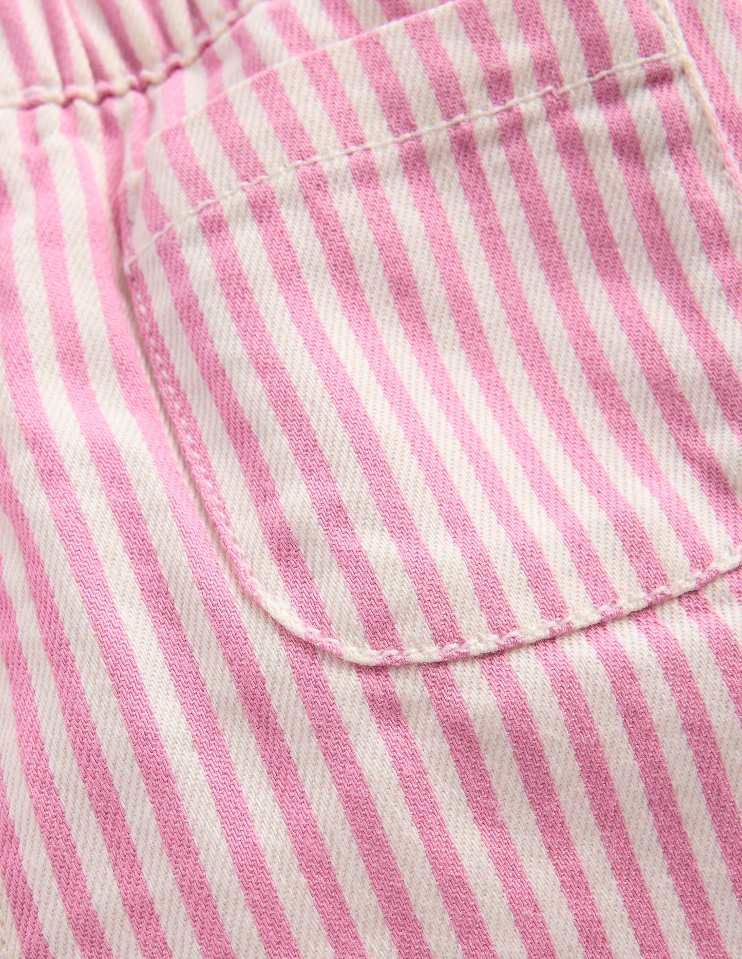 Cotton Pull-on Trousers-Pink Stripe