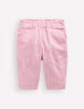 Cotton Pull-on Trousers-Pink Stripe