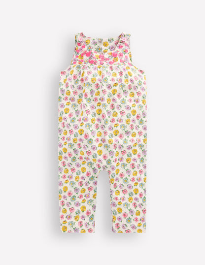 Embroidered Woven Romper-Sof Ivory Rosa Embrodiered-1