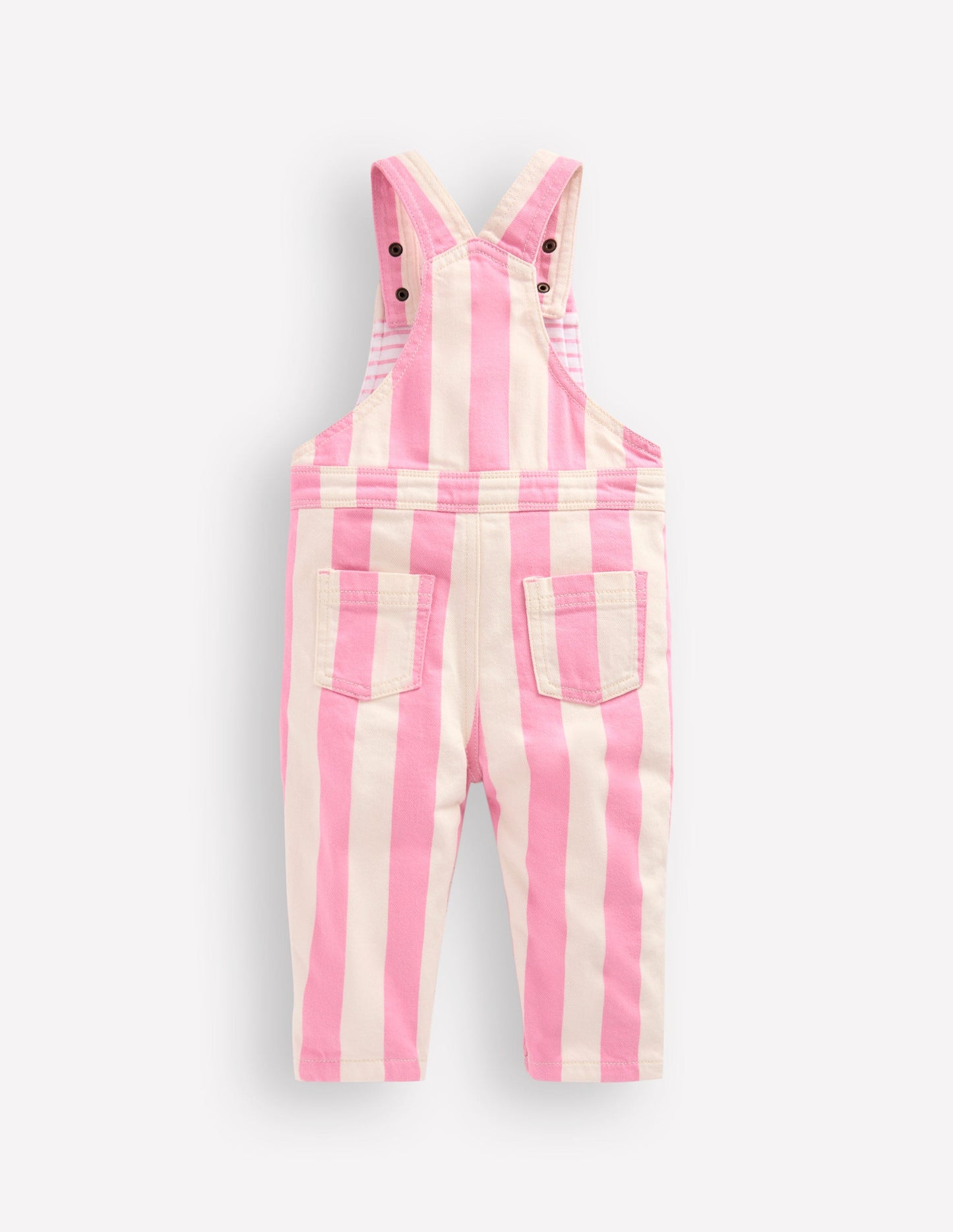 Woven Dungaree-Pink Stripe