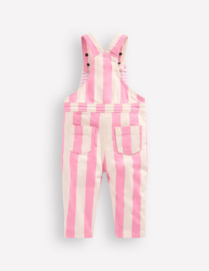 Woven Dungaree-Pink Stripe-2
