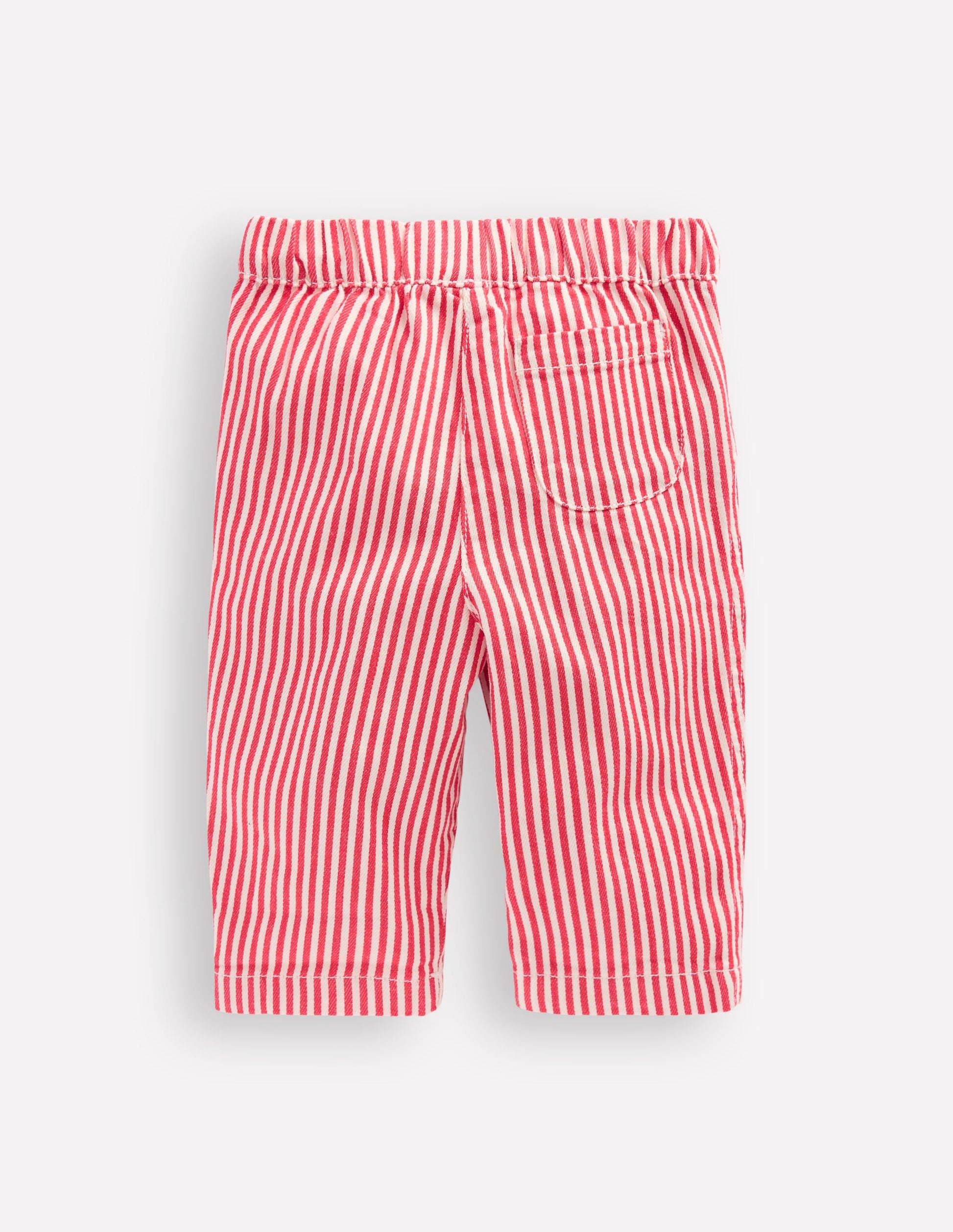 Cotton Pull-on Trousers-Red Stripe-2