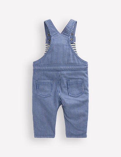 Woven Dungaree-Navy Ticking Stripe-2
