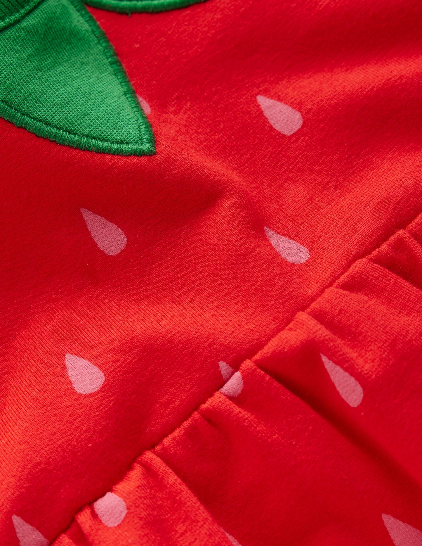 Novelty Sweatshirt Dress-Strawberry Tart Red