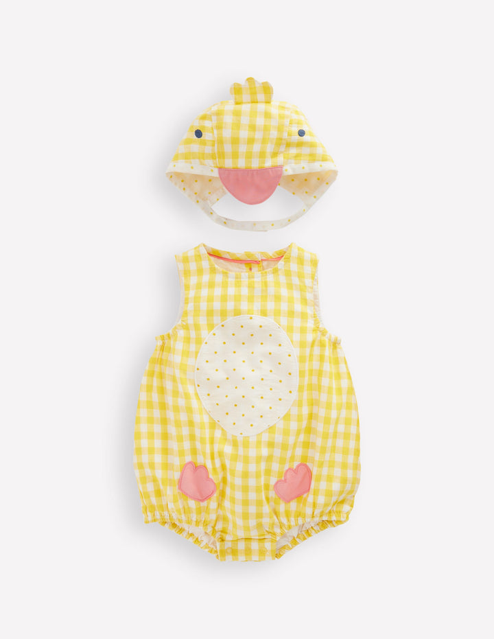 Novelty Easter Set-Pineapple Yellow Gingham Chick