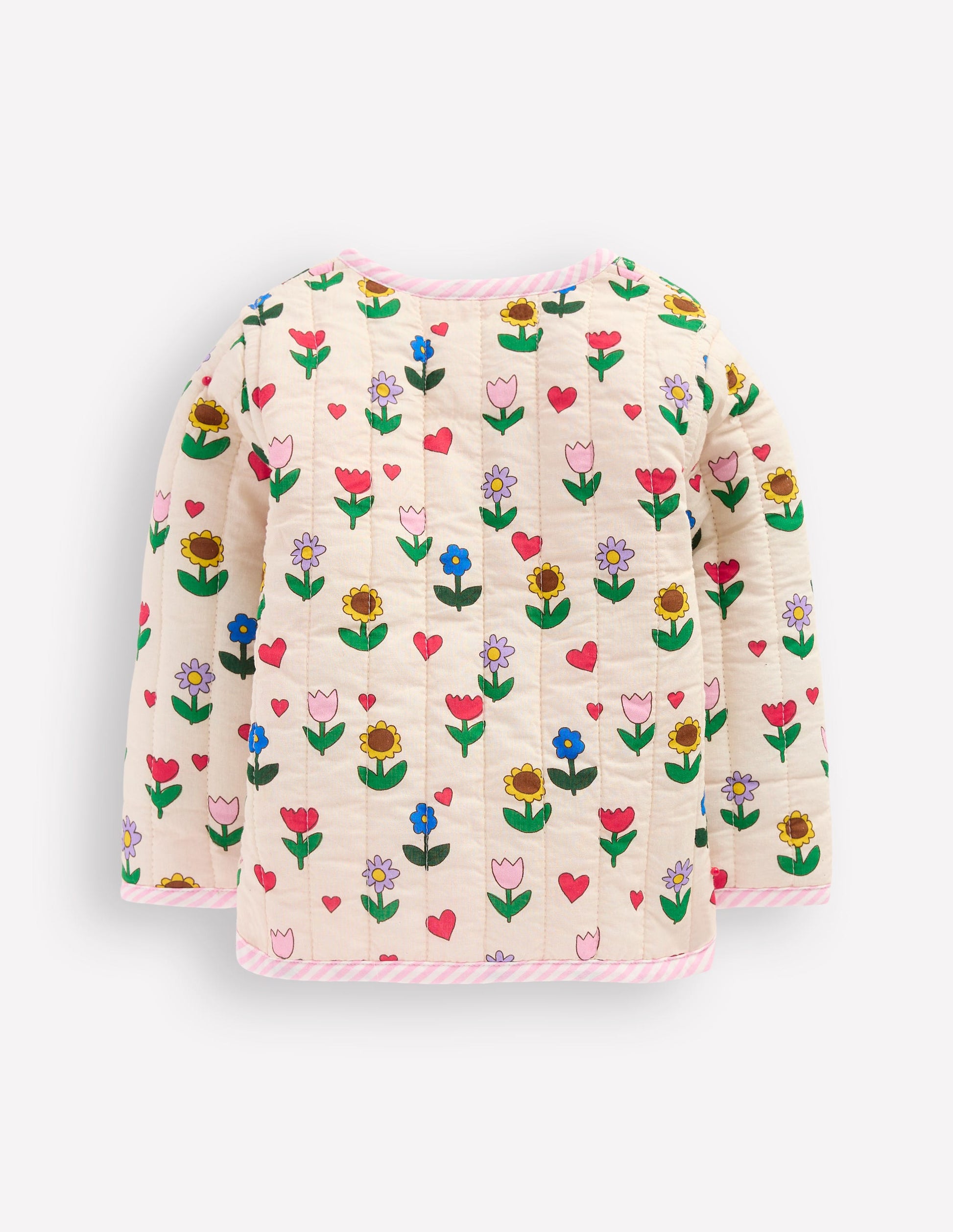 Printed Quilted Jacket-Multi Sunflower Garden-2