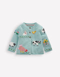 Fun Logo Cardigan-Georgian Blue Farm Yard