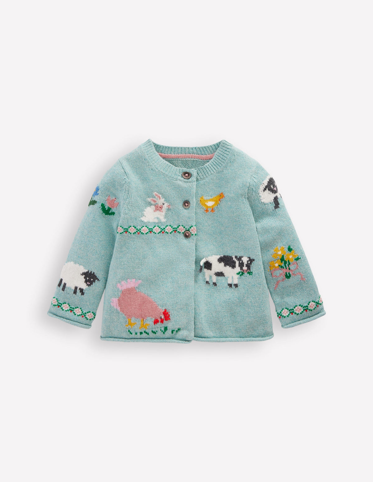Fun Logo Cardigan-Georgian Blue Farm Yard - Image 1