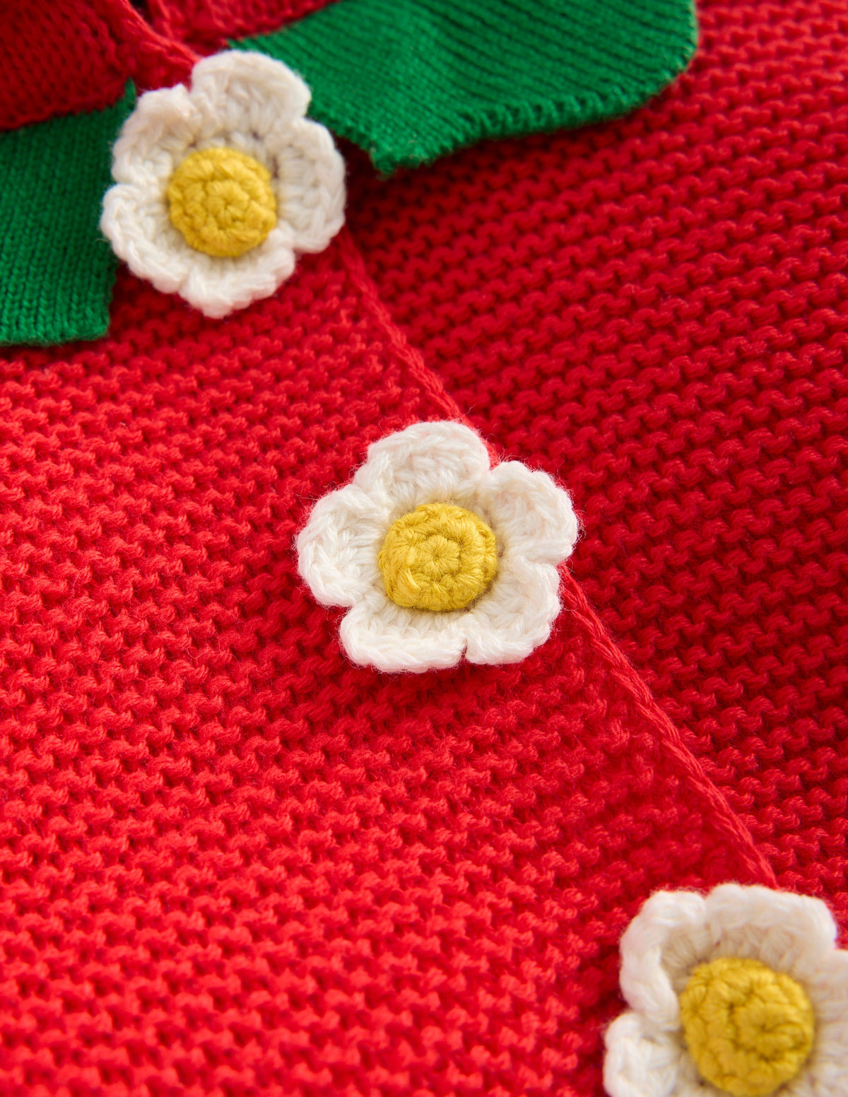 Novelty Cotton Knitted Jacket-Strawberry - Image 3