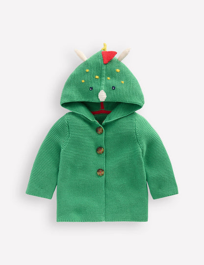 Novelty Knitted Jacket-Aloe Green Dragon-1