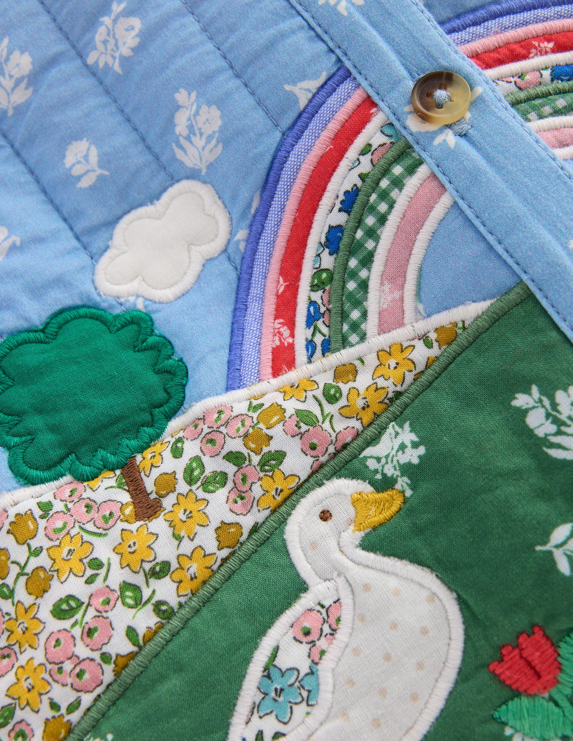 Appliqué Quilted Jacket-Multi Patchwork-3