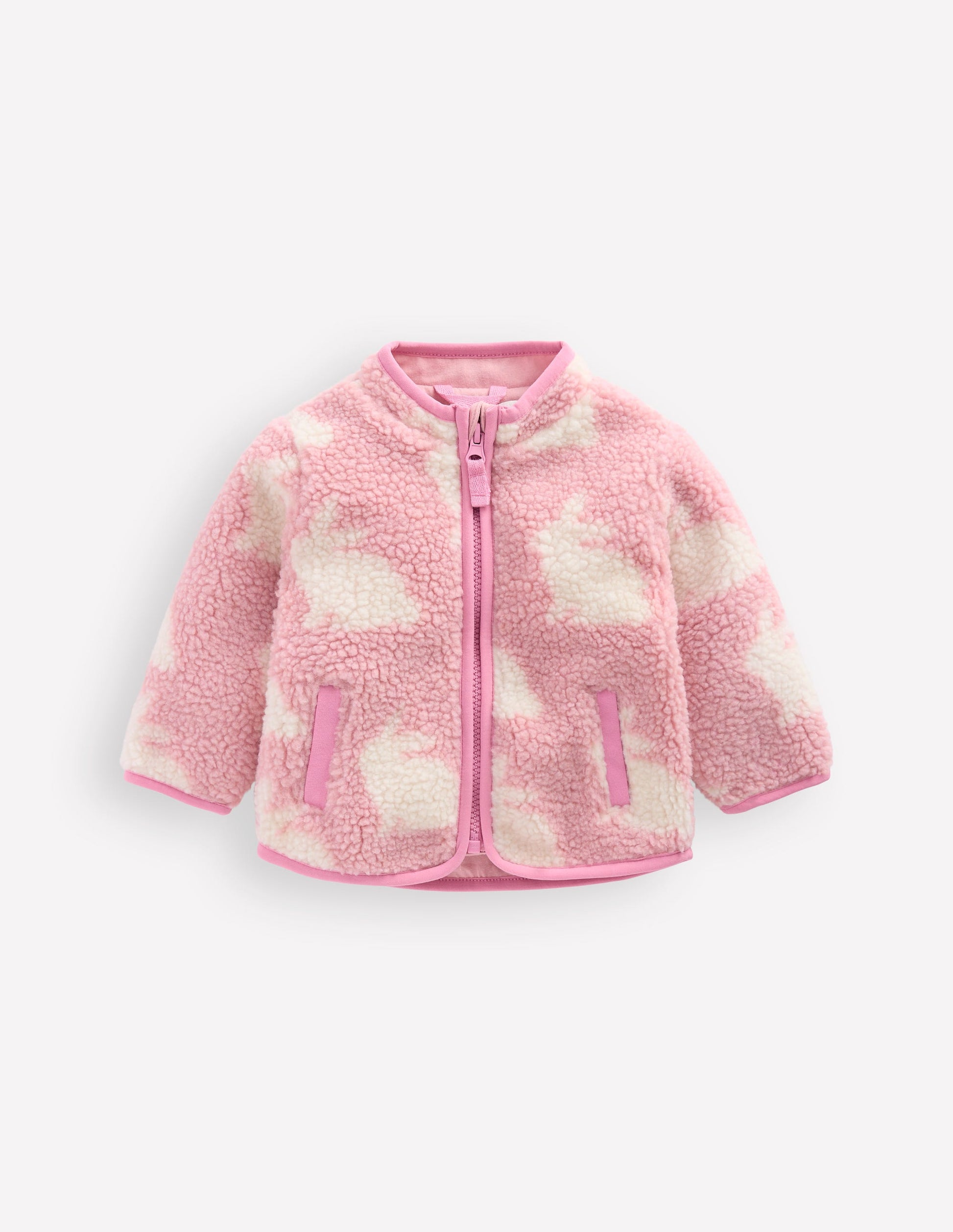 Cosy Borg Jacket-Pink Rabbits-1