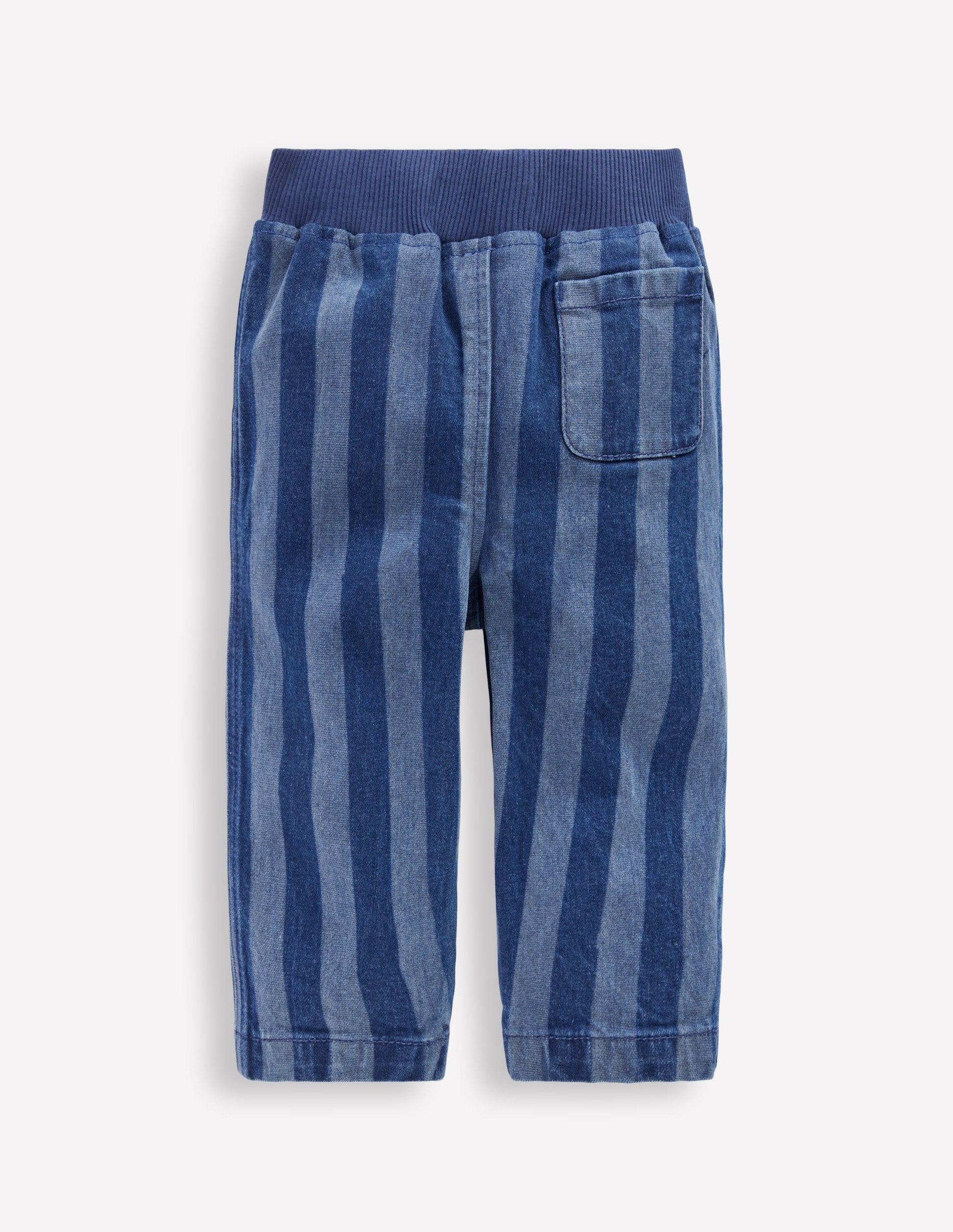 Denim Pull On Trousers-Denim Stripe-2
