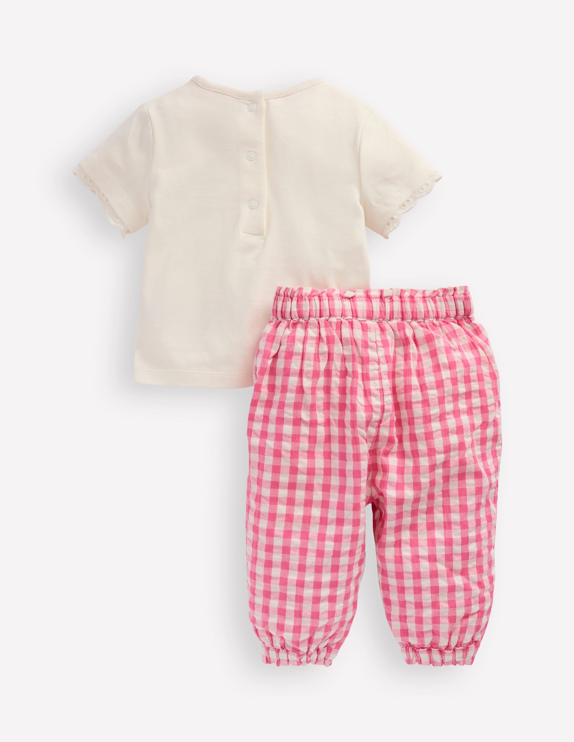 Jersey and Woven Play Set-Strawberry Gingham - Image 2