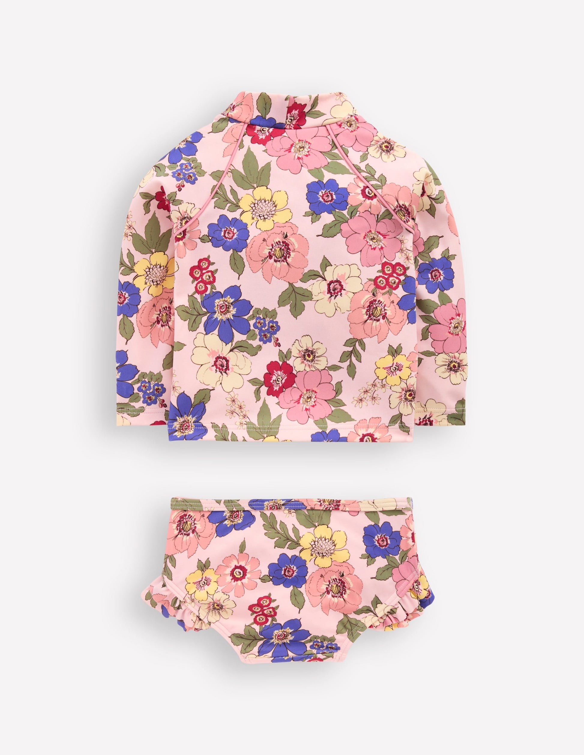 Logo Rash Vest Set-Pink Multi Floral-2
