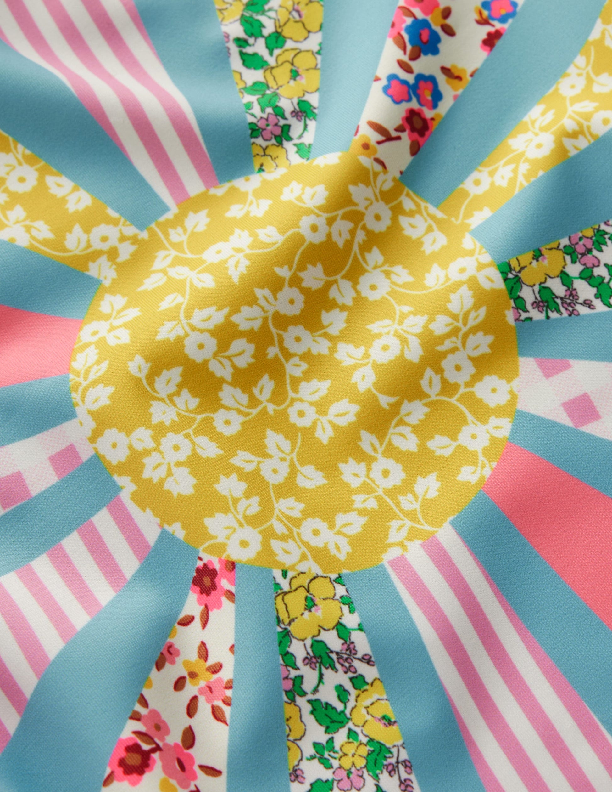 Logo Rash Vest Set-Pink Patchwork Sun-3