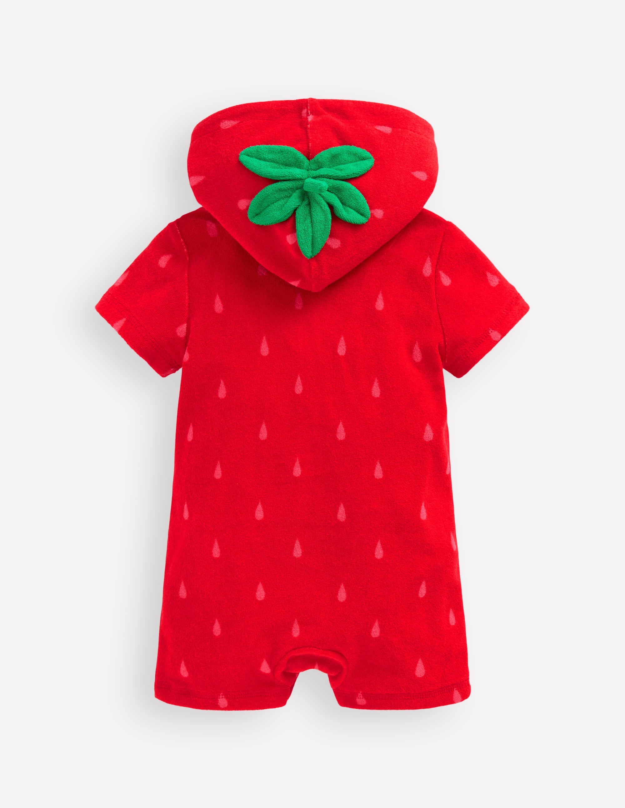 Novelty Towelling Romper-Strawberry - Image 2