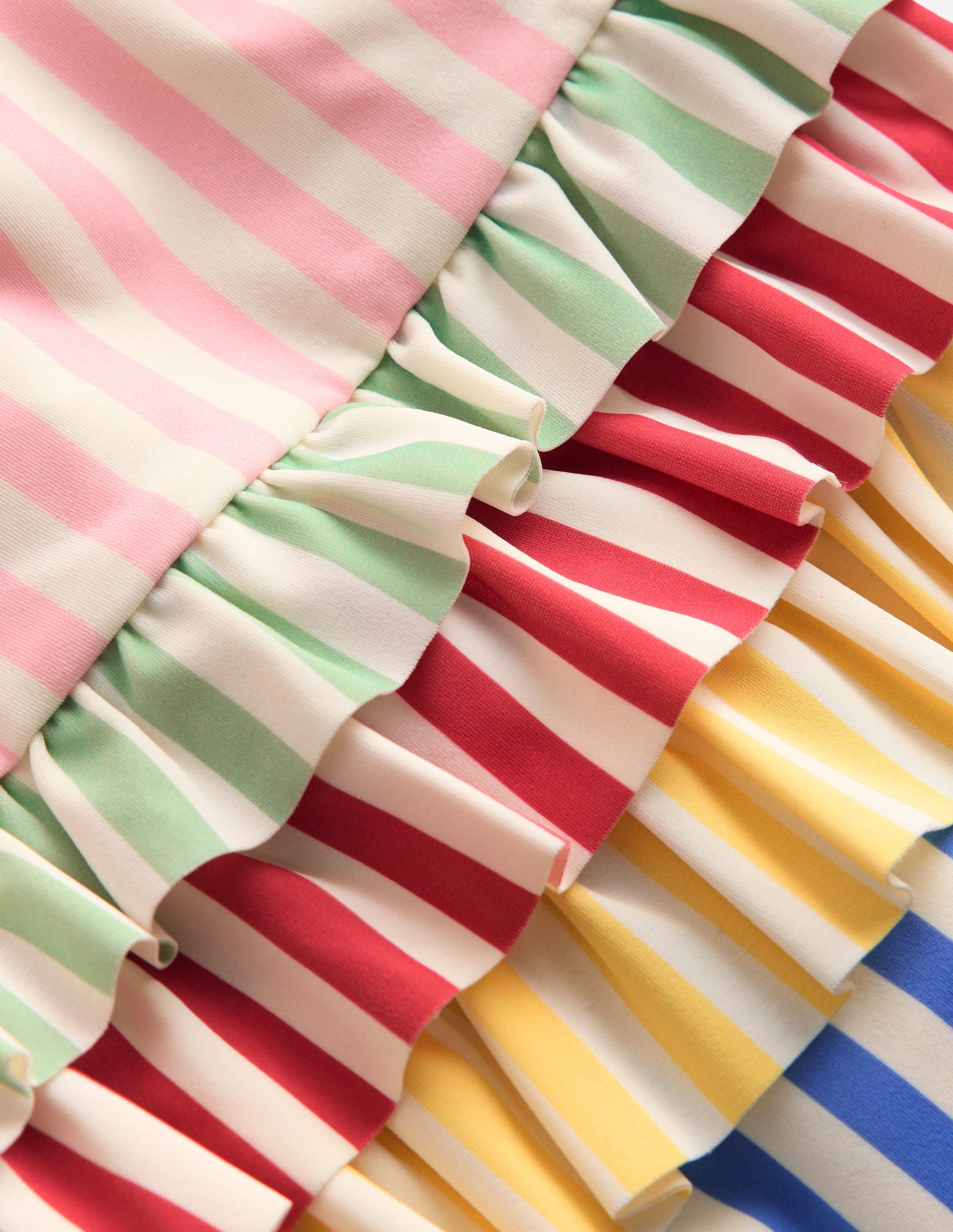 Long Sleeve Frill Swimsuit-Hotchpotch Stripe-3