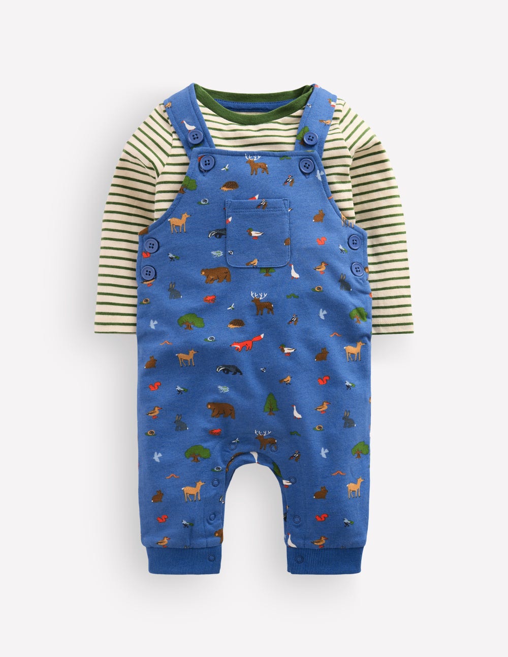 Jersey Dungarees Set-Blue Woodland-1