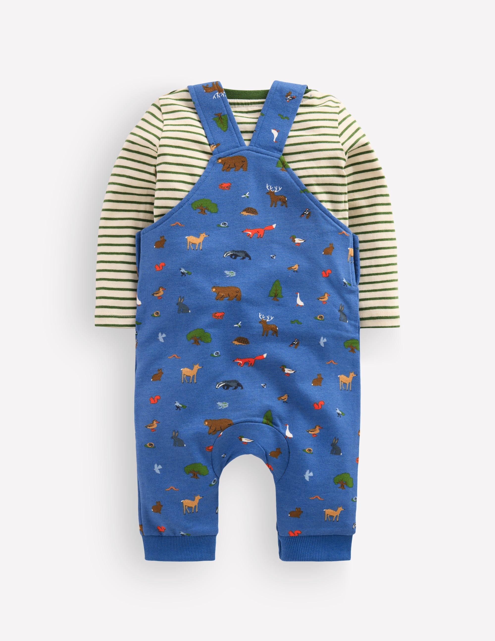 Jersey Dungarees Set-Blue Woodland - Image 2