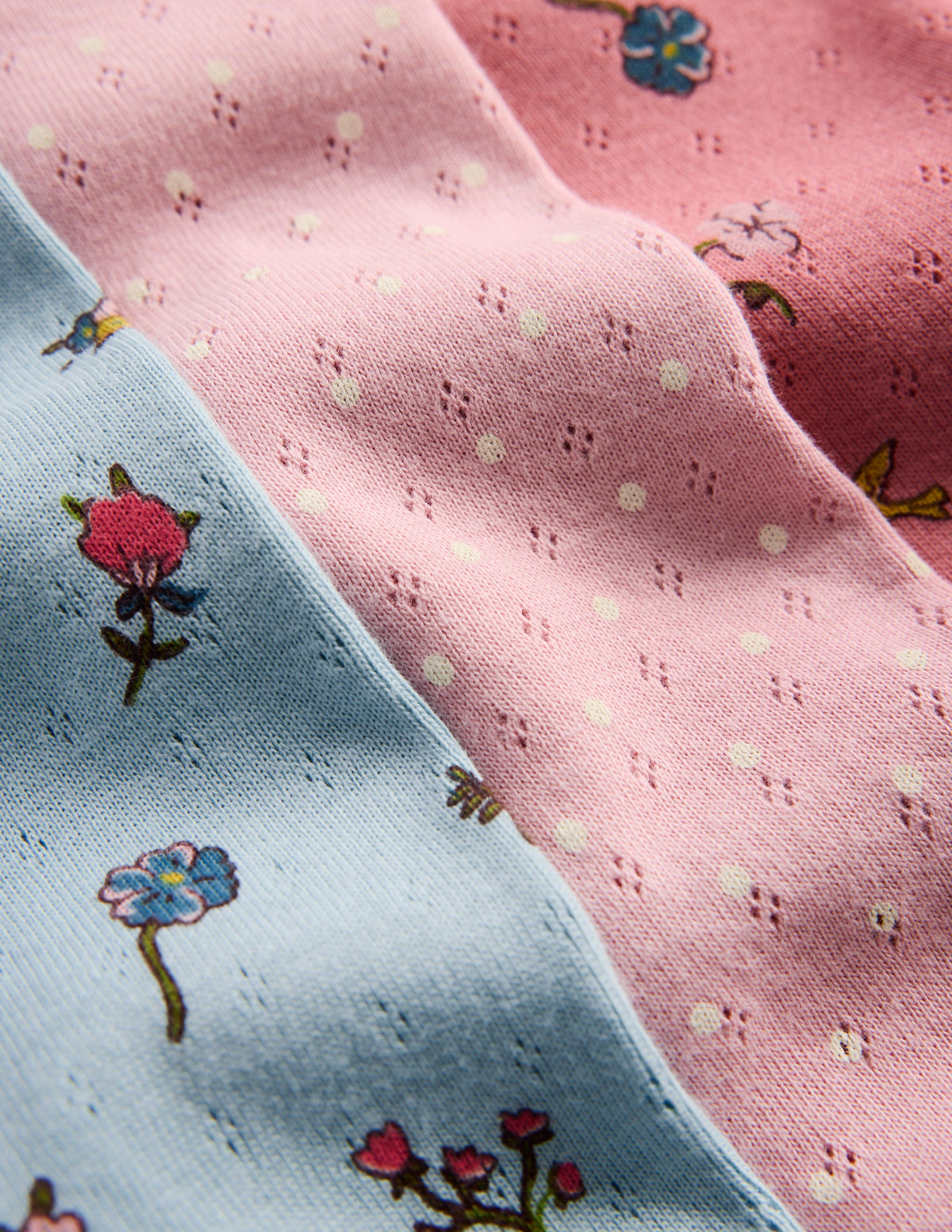3-pack Pointelle Leggings-Pink Spaced Floral-2