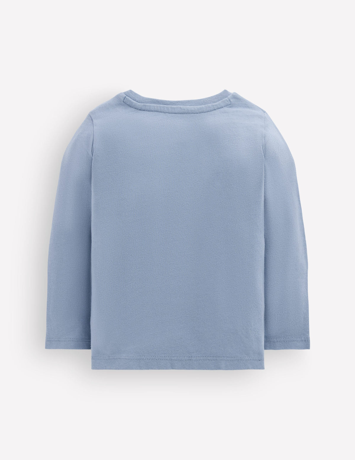 Long Sleeve Appliqué T-shirt-French Blue Duck-3