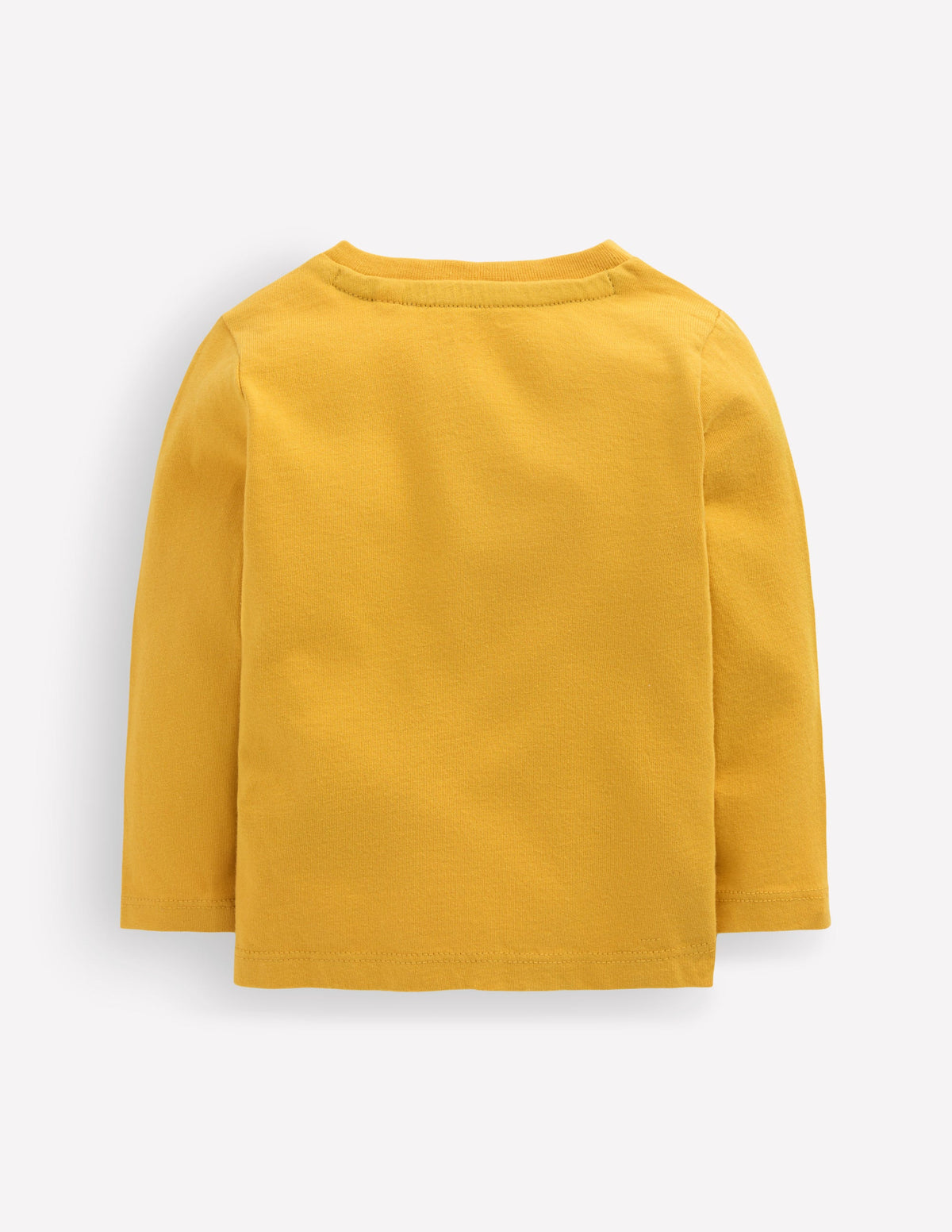 Long Sleeve Appliqué T-shirt-Canary Yellow Bear-3