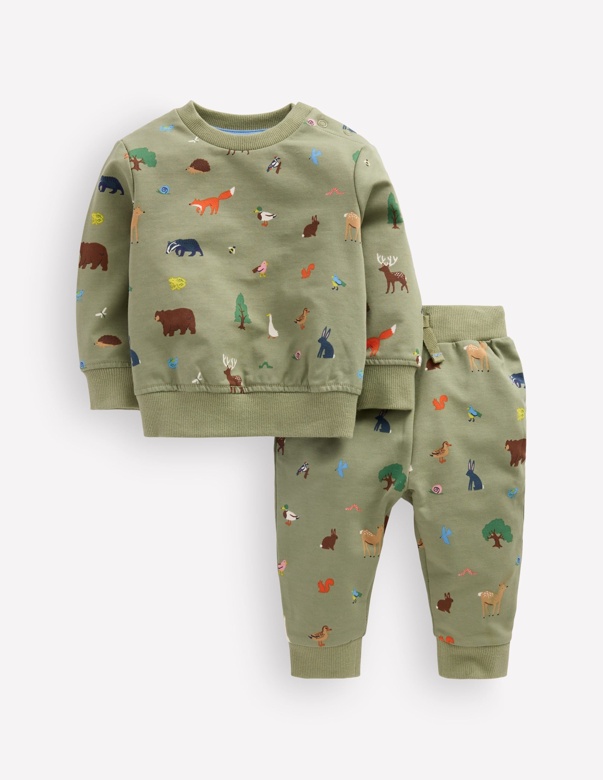 Sweatshirt Play Set-Green Woodland Animals - Image 1