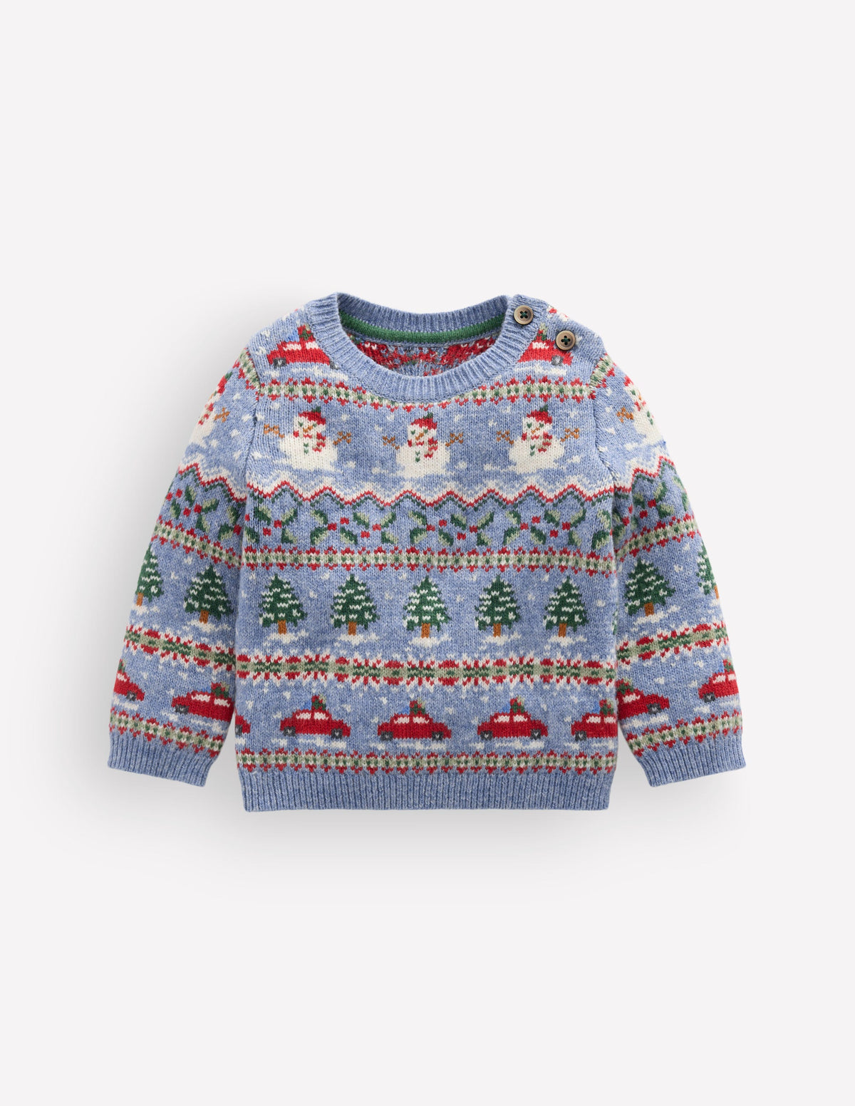 Fair isle Jumper-Glacier Blue Festive Fair Isle-1