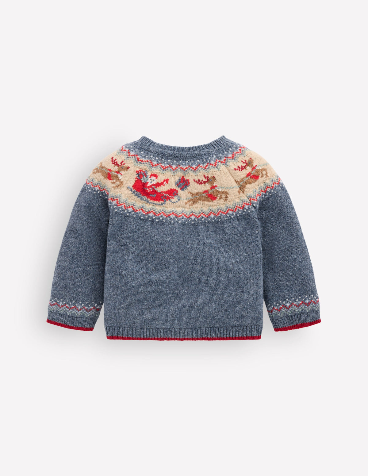 Fair isle Jumper-Denim Blue Marl Polar Post-4