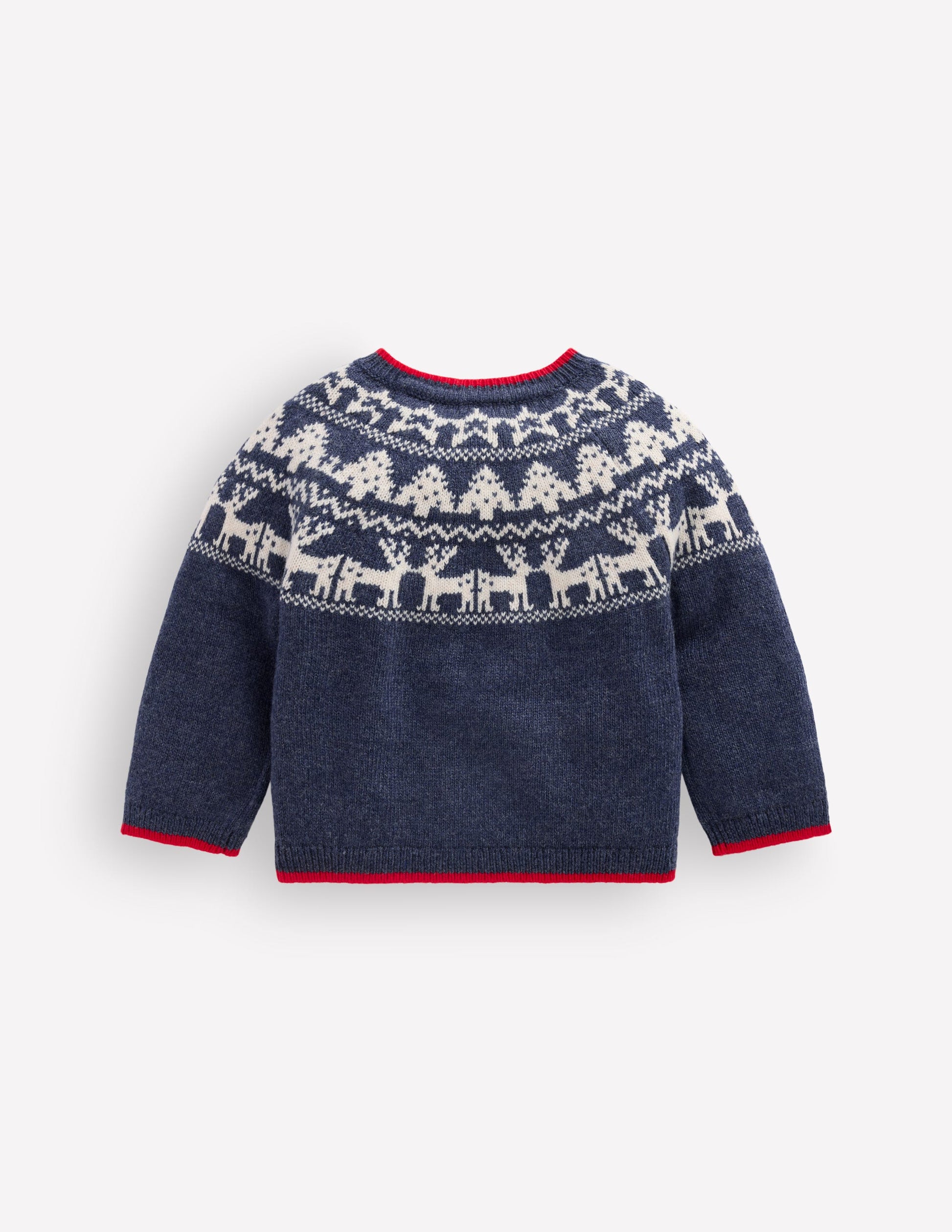 Fair isle Jumper-College Navy Marl Festive-2