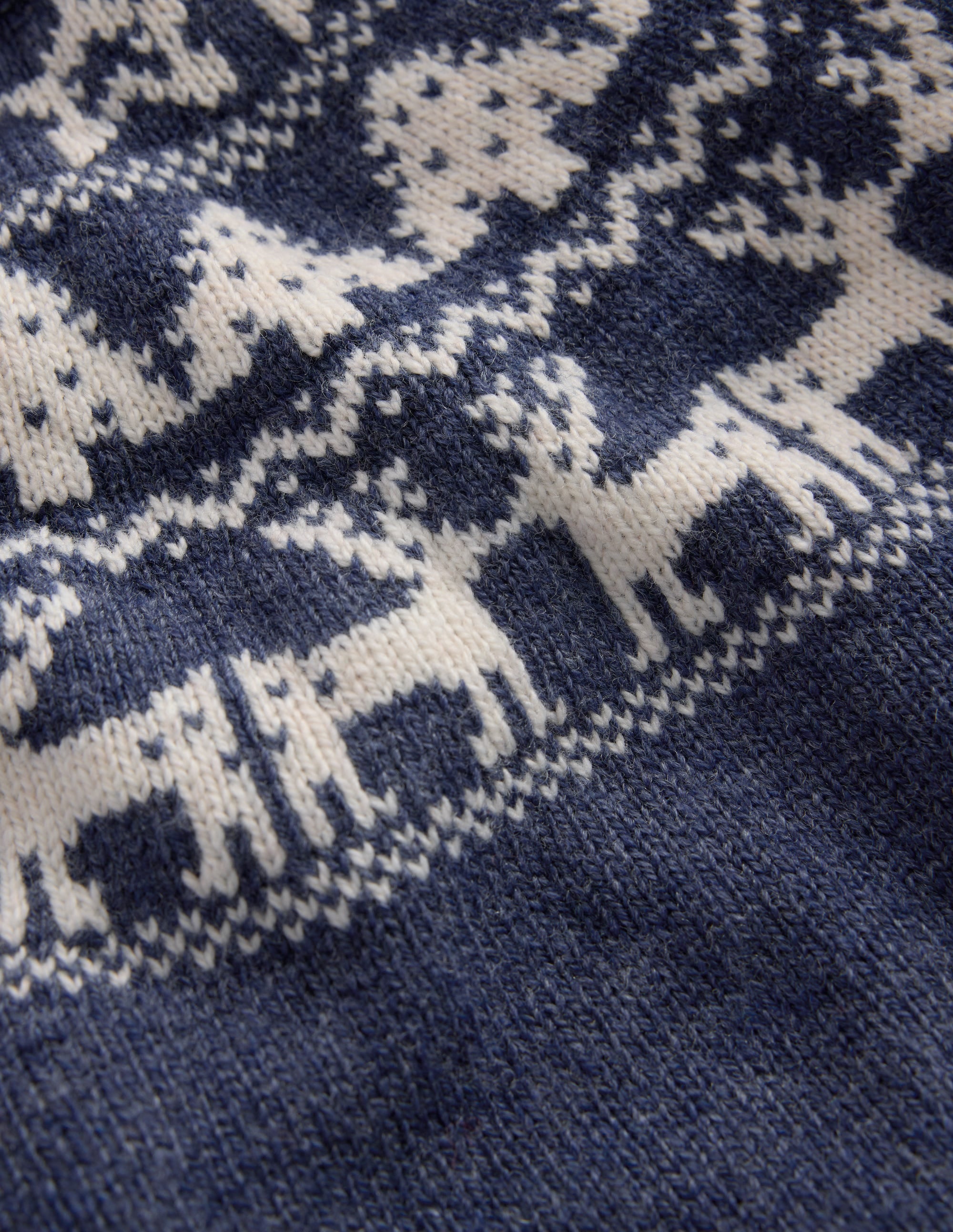 Fair isle Jumper-College Navy Marl Festive - Image 3