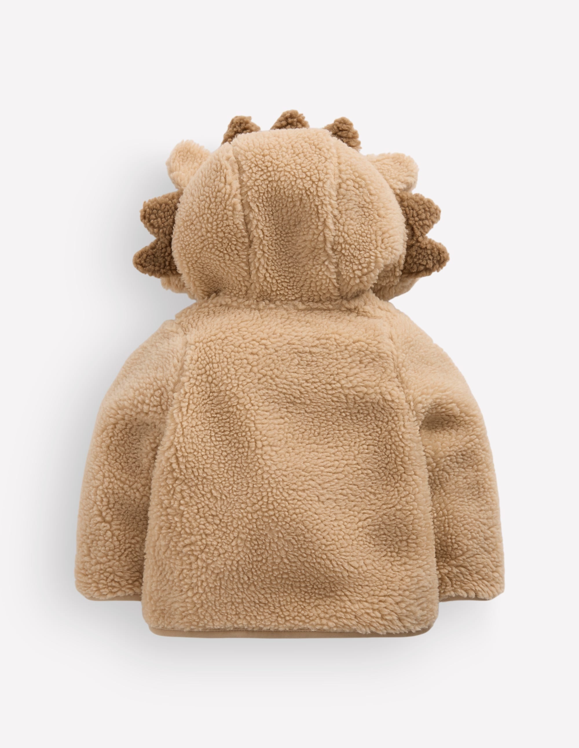 Novelty Cosy Borg Jacket-Brown Hedgehog - Image 3