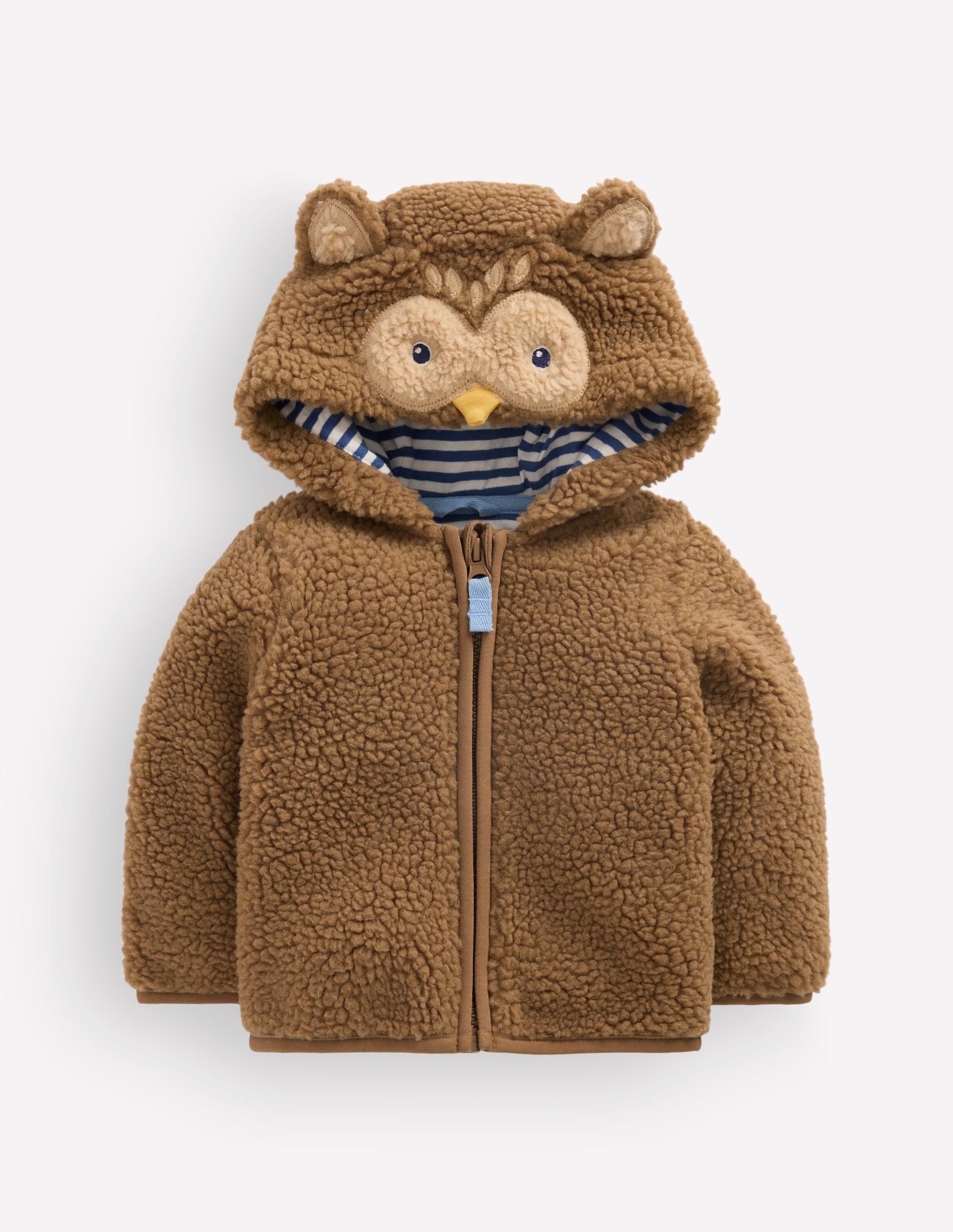 Novelty Cosy Borg Jacket-Brown Owl - Image 4
