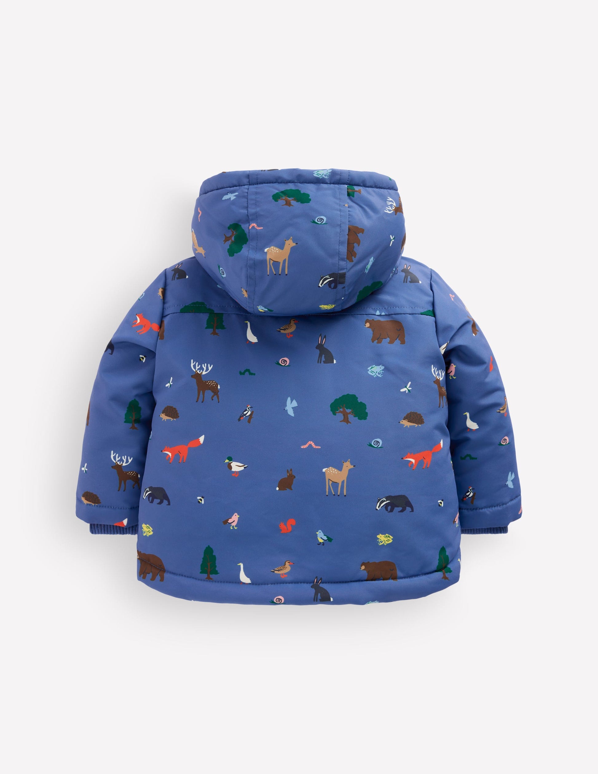 3-in-1 Shower Resistant Coat-Bluejay Woodland Animals-2