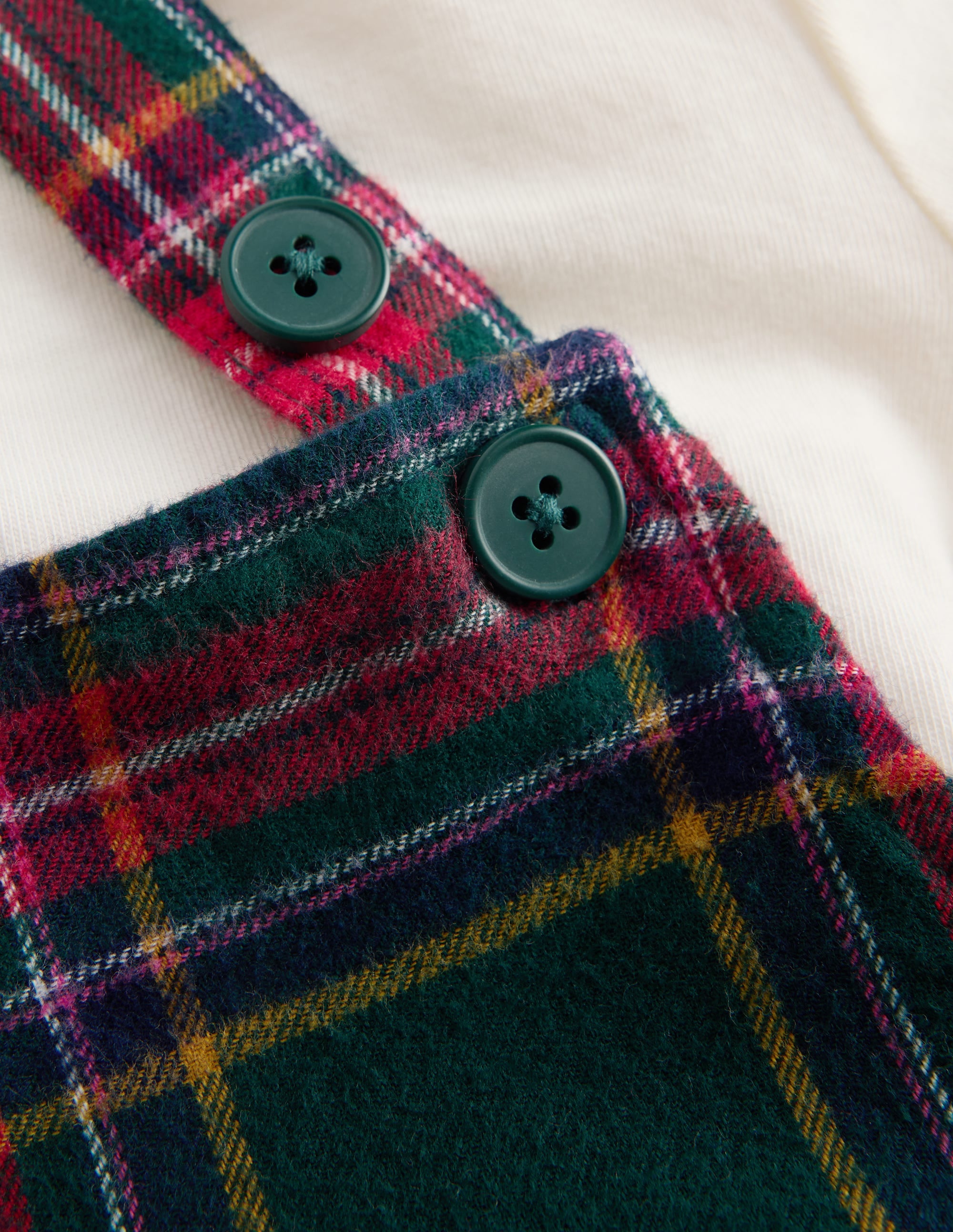 Front Pocket Romper Set-Green Family Check - Image 4